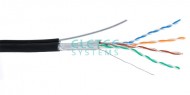 Кабель FTP 5E Eletec 4x2xAWG24 наружный с тросом, 305 м, медь