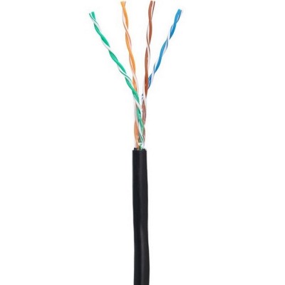 Кабель U/UTP NETLAN EC-UU004-5E-PE-BK неэкранированная витая пара Cat 5е для внешней прокладки