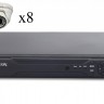 Комплект 8 IP-видеокамеры