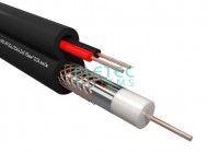 Кабель комбинированный RG59 CCA+2x0.75 мм2 75 Ом outdoor, плоский 200 метров